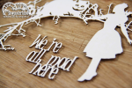 Wonderland - We're all mad here decor - dekor z cytatem