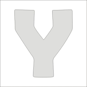 "Y" monogram prosty