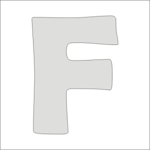 "F" monogram prosty