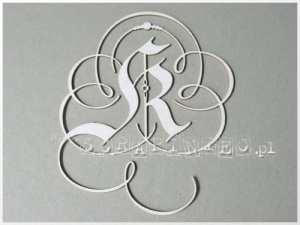 "K" monogram ozdobny