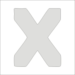 "X" monogram prosty
