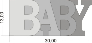 Wordbook BABY 13x30 prosta czcionka