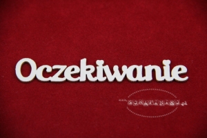 Oczekiwanie zestaw słów - prosta czcionka