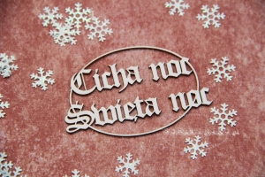 Cicha Noc, Święta Noc 02 napis - owal