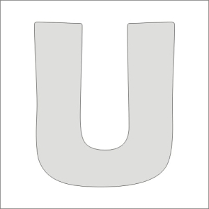 "U" monogram prosty
