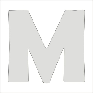 "M" monogram prosty