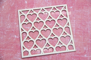 Siatka serca tło - duże serca 