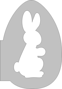 Jajo z zajączkiem z brzegiem 20x14 cm