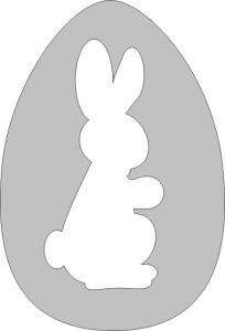 Jajo z zajączkiem 15x10 cm
