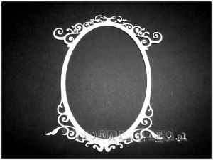 Ramka owalna z ornamentem 