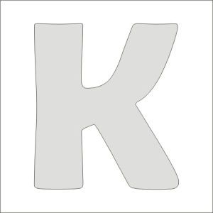 "K" monogram prosty