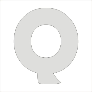 "Q" monogram prosty
