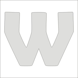 "W" monogram prosty