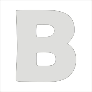 "B" monogram prosty
