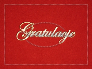 Gratulacje elegant zestaw słów