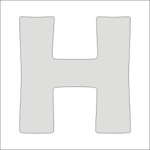 "H" monogram prosty