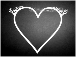 Ramka serce z zawijaskami