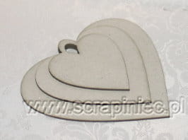 3 serca z zawieszkami