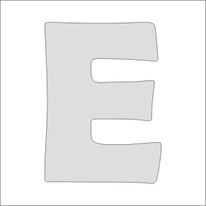 "E" monogram prosty