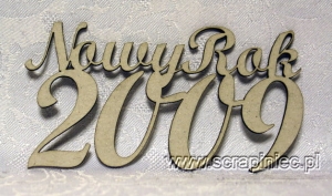 napis NOWY ROK 2009 10x5 cm