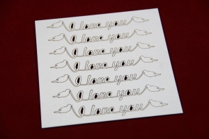 Girlanda z gołąbkami I Love You 7 szt