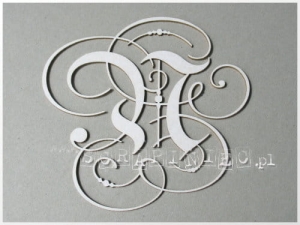 "N" monogram ozdobny