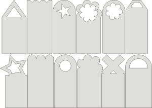 Zestaw 12 tagów mini ML