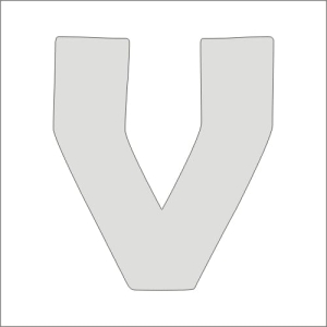 "V" monogram prosty