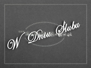 W Dniu Ślubu  zestaw słów/ pojedynczy napis