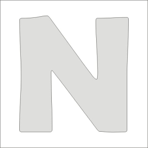"N" monogram prosty