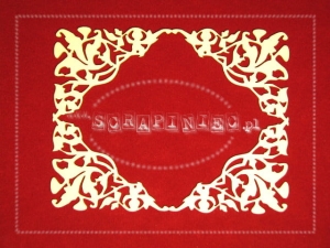 Ramka Romb ze zdobieniem florystycznym