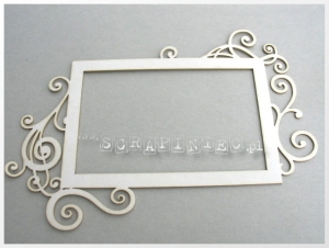 Ramka zawijasowa prostokąt Rae