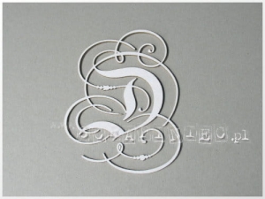 "D" monogram ozdobny