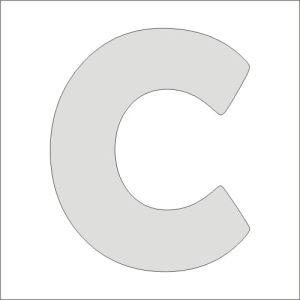 "C" monogram prosty