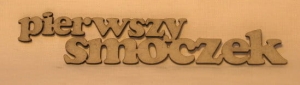 Napis PIERWSZY SMOCZEK 11x2,2 cm