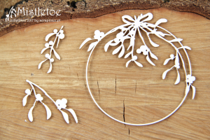 Mistletoe - round frame - okrągła ramka