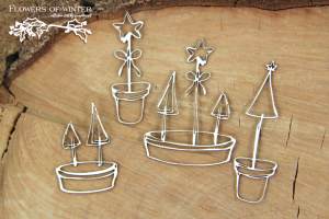 Flowers of Winter -Christmas pots - Świąteczne donice