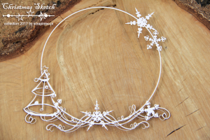 Christmas Sketch - frame - ramka