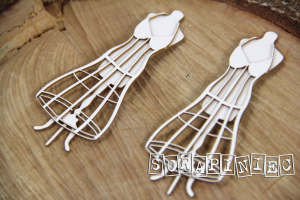 Love in 3D - small Bride Model 2 pcs - mały Manekin Pani Młodej ze stelażem 2 szt