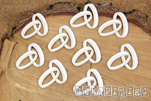 Love in 3D - Wedding rings 9 pcs - Obrączki zestaw 9 szt