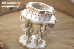 Chrzcielnica 3D model -  baptismal fount - do pudełka eksplodującego 01 