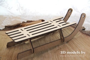 Big Wooden Sleigh - Duże sanie HDF