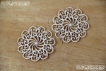 Doily Lace - 2 Medium rosettes - 2 Średnie rozetki 