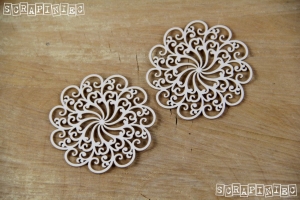 Doily Lace - 2 Medium rosettes - 2 Średnie rozetki 