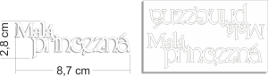 Malá princezná - SK - napis 2 szt