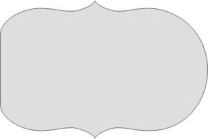 Tag podłużny zaokrąglony z brzegiem 8x12 cm