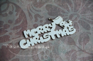 Merry Christmas napis - sock