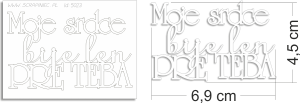 Moje srdce bije len pre teba - SK - napis