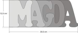 Wordbook MAGDA 12x30 cm