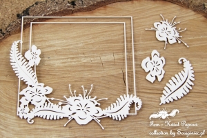 Fern square frame - Kwiat paproci kwadratowa ramka